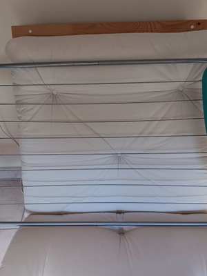 Metal clothes drying rack for balcony, 10 rods, 10.5m length