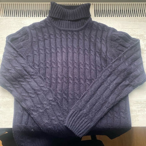 Alcott men's turtleneck sweater navy blue XL like new