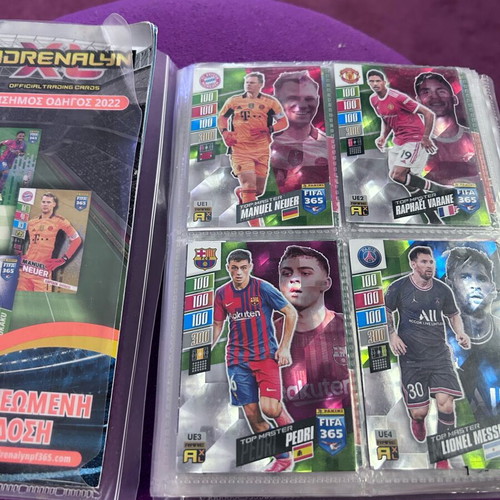 Panini FIFA 365 2022 album used, Adrenalyn XL update edition