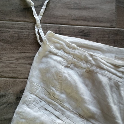 Linen Capri Pants used, white, size XL