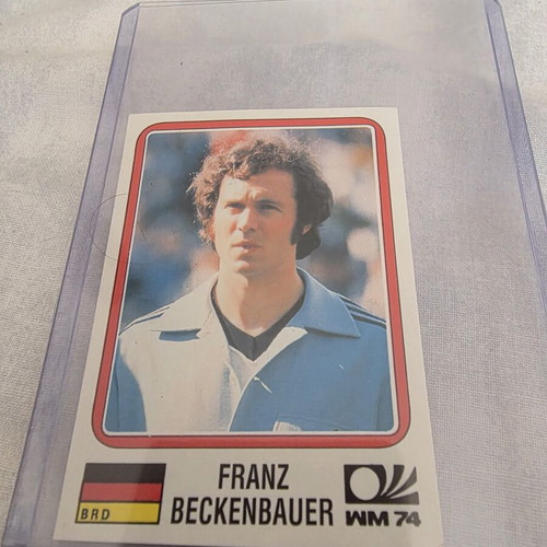Franz Beckenbauer Panini World Cup Story 1974 sticker, like new