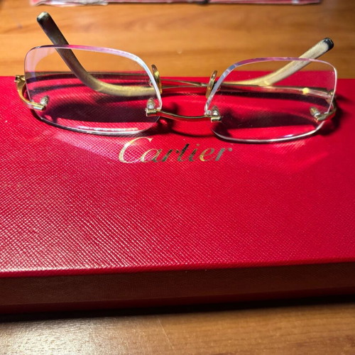 Cartier 18k eyewear like new, gold unisex glasses