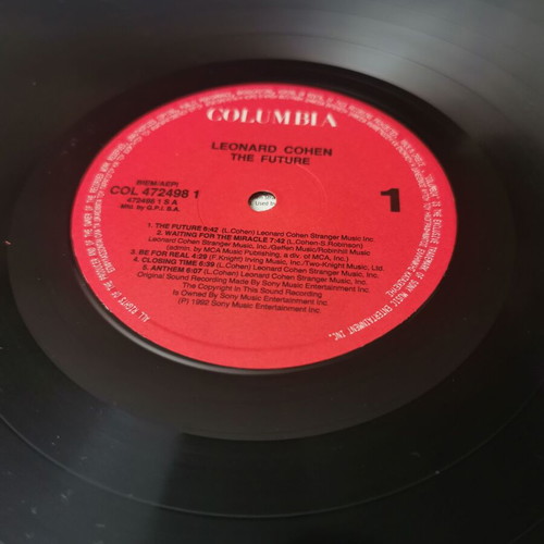Leonard Cohen The Future vinyl used, Greek edition 1992