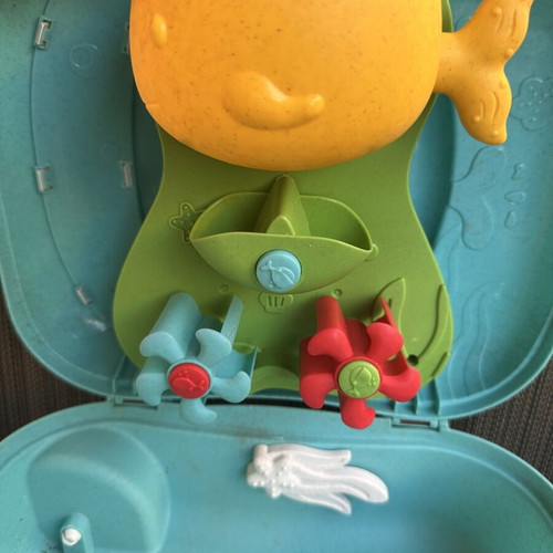 Beach suitcase children's toy whale shape like new
