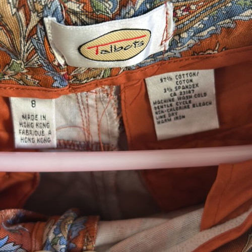 Barrel Leg Jeans Talbots M EU 38 like new, colorful paisley