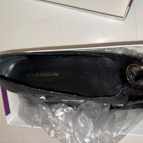 Gianna Kazakou black ballerinas size 38 like new
