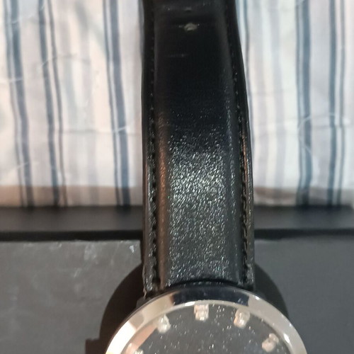 French Connection women's watch like new, black waterproof 5 ATM with crystals