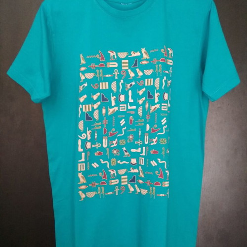 Teen and men's t-shirts like new, green and turquoise, souvenir from Egypt