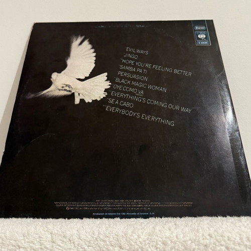 Santana’s Greatest Hits LP Record CBS 69081 vinyl record like new