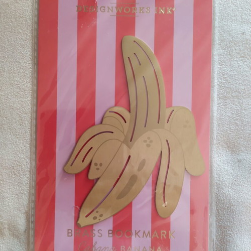 Cabana Banana brass bookmark by DESIGNWORKS Ink