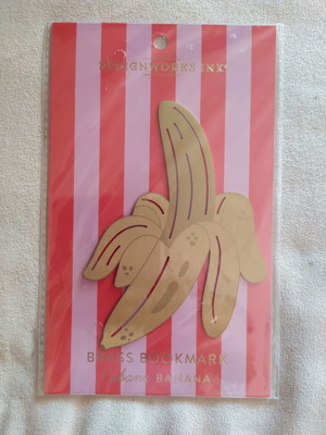 Cabana Banana brass bookmark by DESIGNWORKS Ink