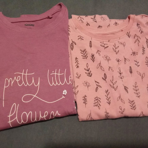 Sinsay pack of 2 thin pink blouses 4-5 years like new