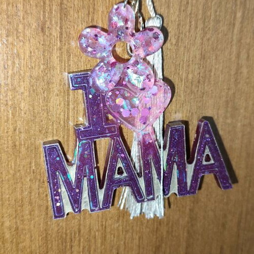 Handmade resin keychain new for Mother's Day