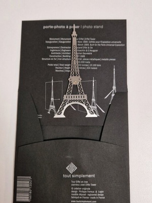 Photo stand Eiffel Tower new, metal