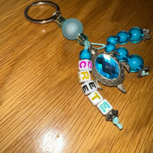 Crete keychain like new, blue multicolor
