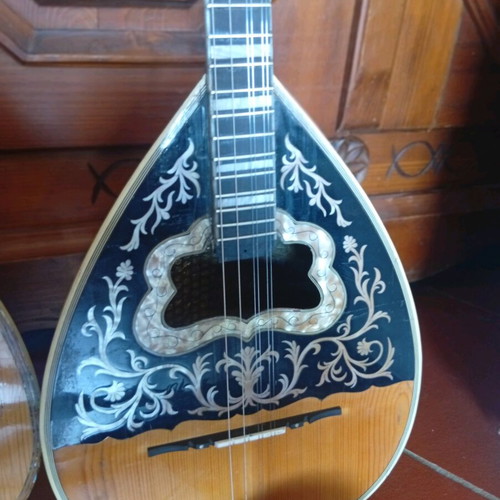 Vicente Sanchis classical guitar and 4-string bouzouki set with saz and baglamas