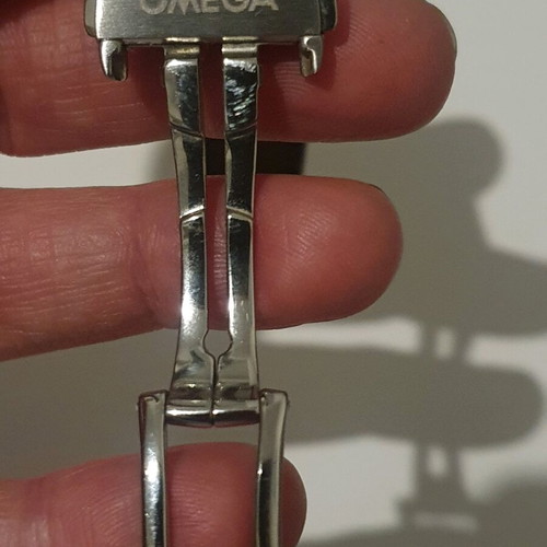 Omega clasp and black strap for women's watch used, authentic