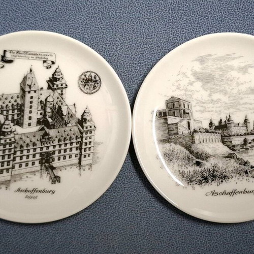 Vintage Kaiser porcelain coasters new, 10cm diameter