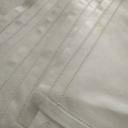 Handmade tablecloth with 6 food napkins, vintage