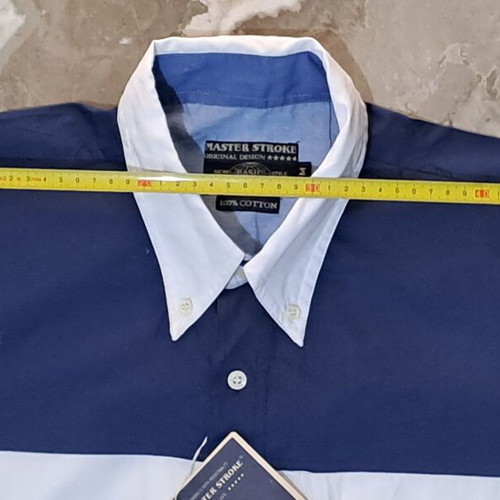 Master Stroke Αντρικό Πουκάμισο Καινούργιο, Άσπρο και Μπλε, Μέγεθος M