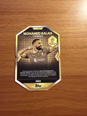 Συλλεκτική κάρτα Mohamed Salah Chrome Shield Topps σαν καινούργιο