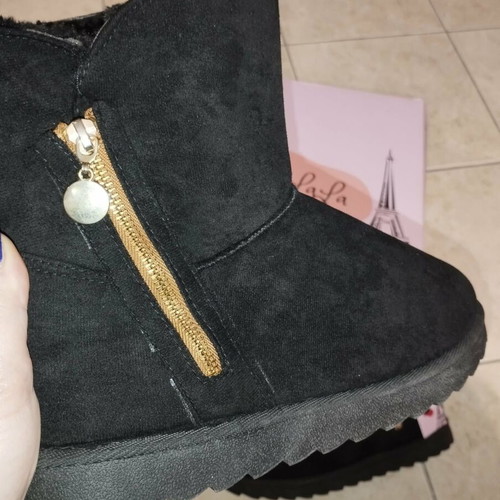 Women's black boots size 40 new with eco fur lining
