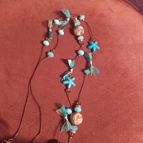Angelo Barreta necklace like new, summer style with turquoise beads