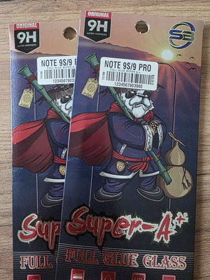 Full Tempered Glass for Redmi Note 9S/9 Pro, like new, pack of 2
