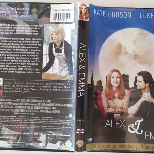 Alex & Emma DVD like new, romantic comedy with subtitles