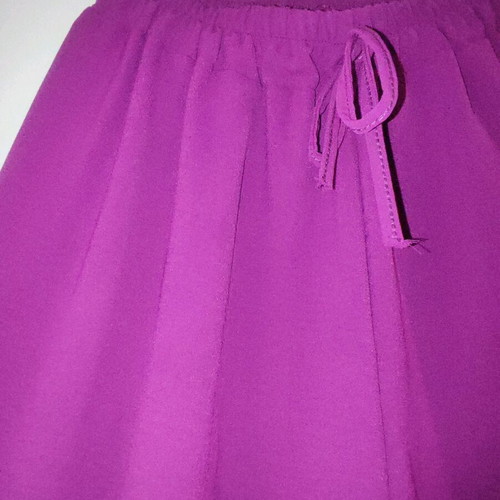 Pants one size polyester with elastic waist, magenta color