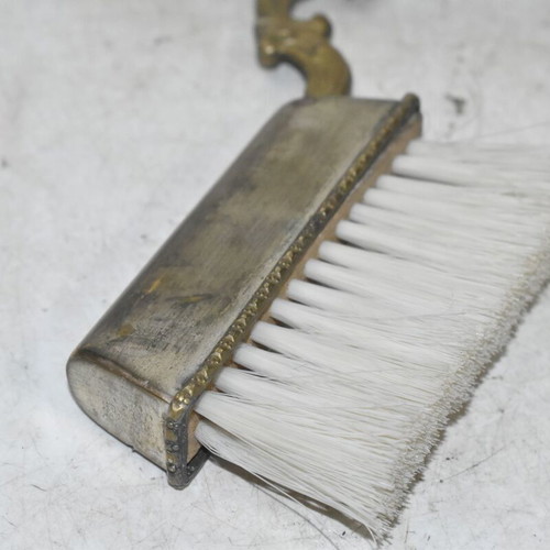 Vintage Silver-Plated Brass Table Brush used