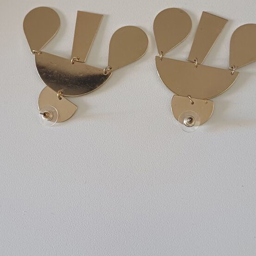 Mango gold earrings 6.5 cm, new