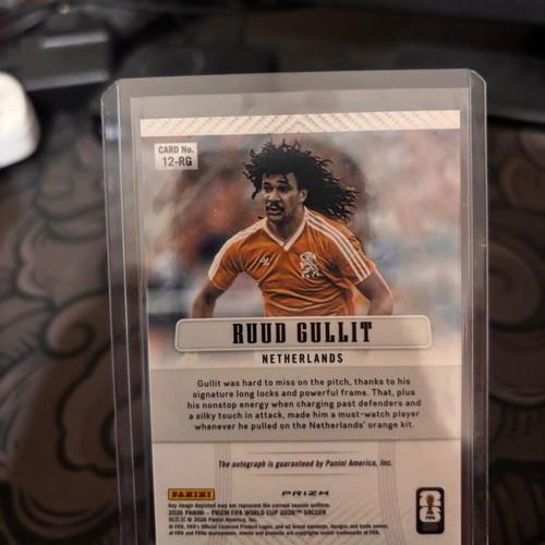 Ruud Gullit Panini Prizm World Cup 2026 Authentic Autograph Card