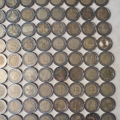 2€ coin collection used, over 5 coins