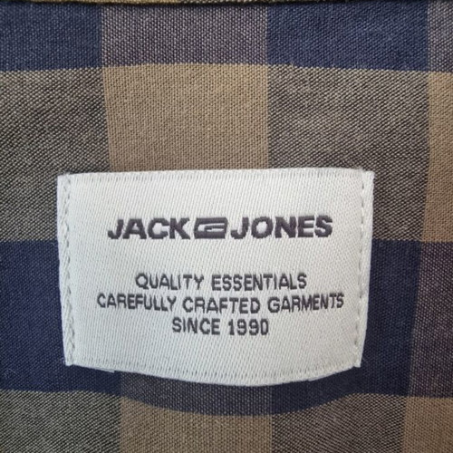 Jack & Jones spring shirt, blue and green, size M