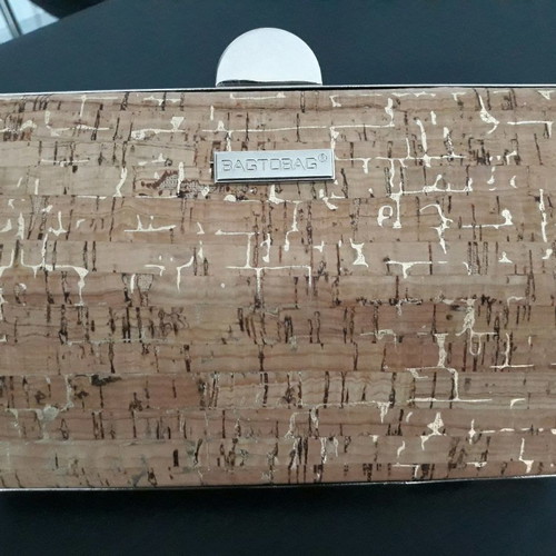 Bag to Bag γυναικείο τσαντάκι χειρός καινούργιο από φελό με αλυσίδα