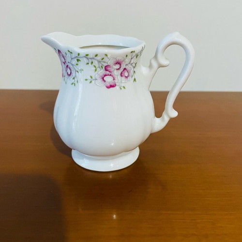 Vintage porcelain teapot, creamer and sugar bowl Bavaria style like new