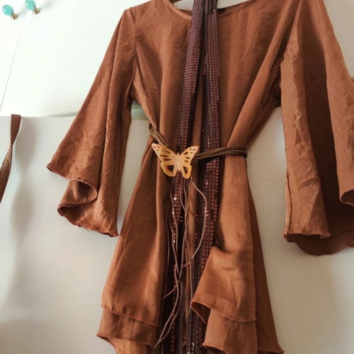 Satin blouse Kazi Line Fashion No 5 like new, tabba bronze