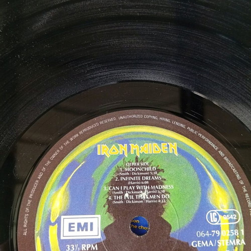 Iron Maiden LP Seventh Son of a Seventh Son First Edition like new
