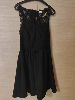 Dress with lace like new, size S, black