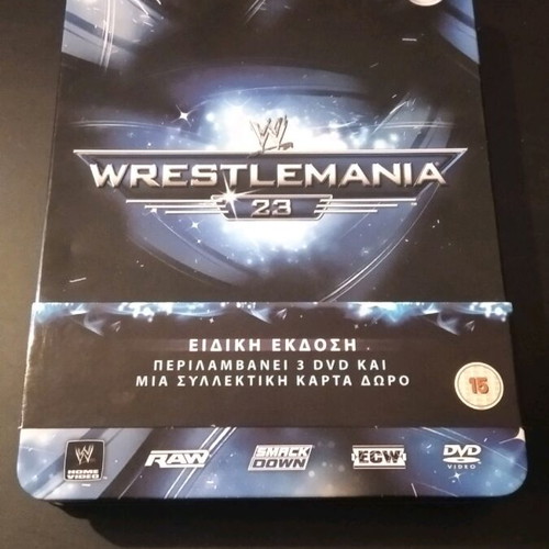 Wrestlemania 23 DVD new, 3 DVDs with collectible card