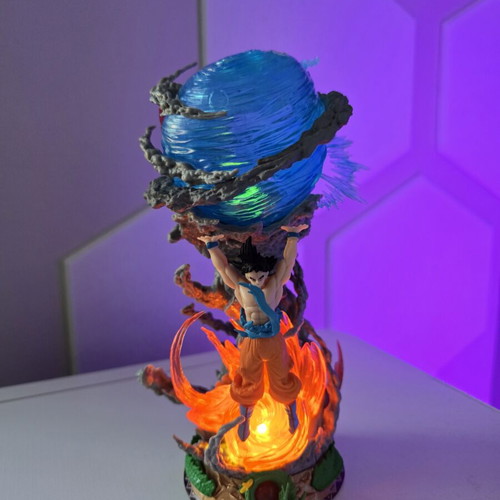 Goku Spirit Bomb statue figure 25cm with RGB light, new