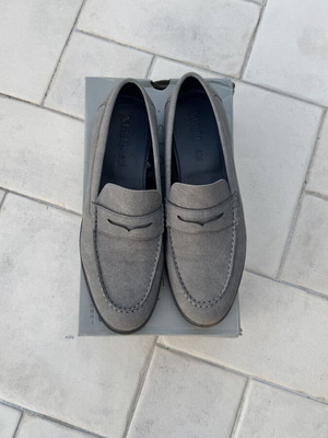Man Grey Moccasins Size 44 New