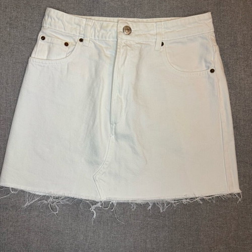 Zara denim mini skirt white like new