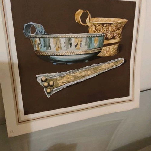 Mycenaean color prints used from frescoes and golden grave goods