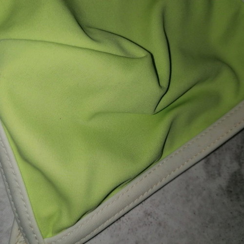 Swimsuit used light green white vintage, size S