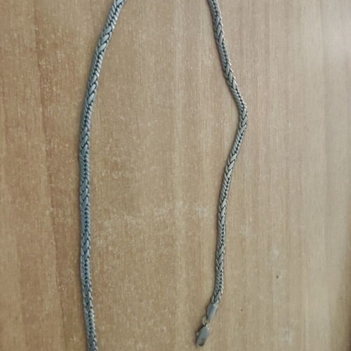 Unisex 18K Plated Necklace Chain 45cm, Silver