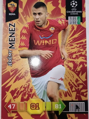 Jérémy Ménez AS Roma collectible card used