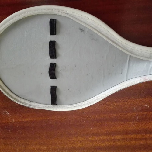 Vintage school pencil case racket used with zipper