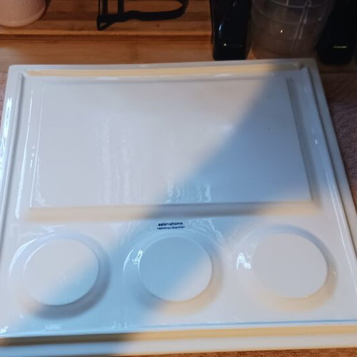 Aslanis porcelain square serving tray with 3 bowls